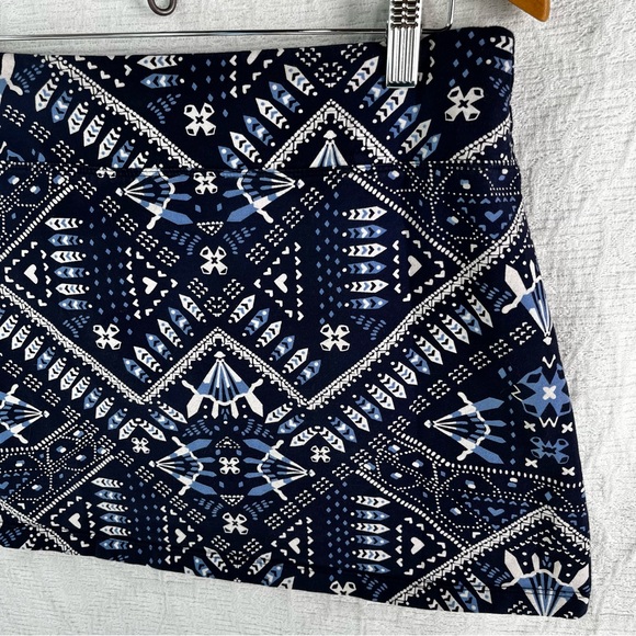 Patagonia Blue Bandana Pattern Medium Mini Skirt Stretch Western Sporty Boho - Picture 9 of 12